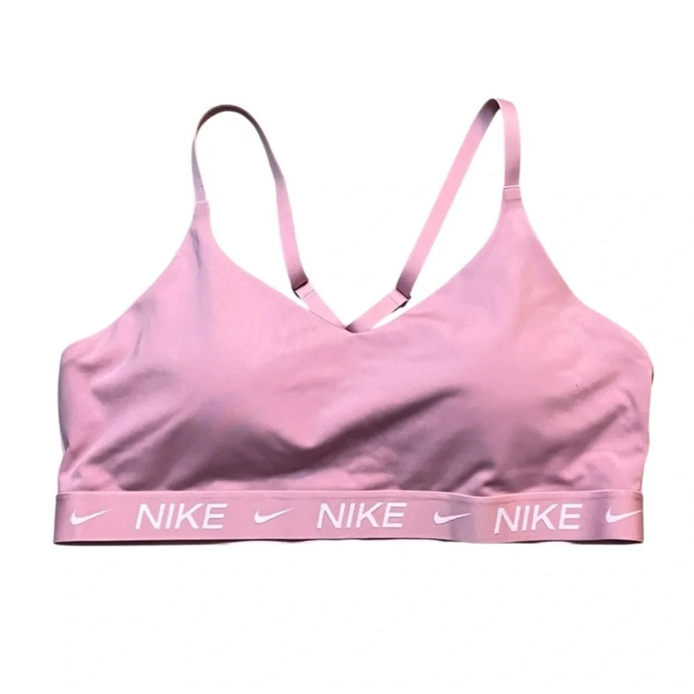 Nike Women's XL Indy Light Support Padded Adjustable Sports In Elemental Pink